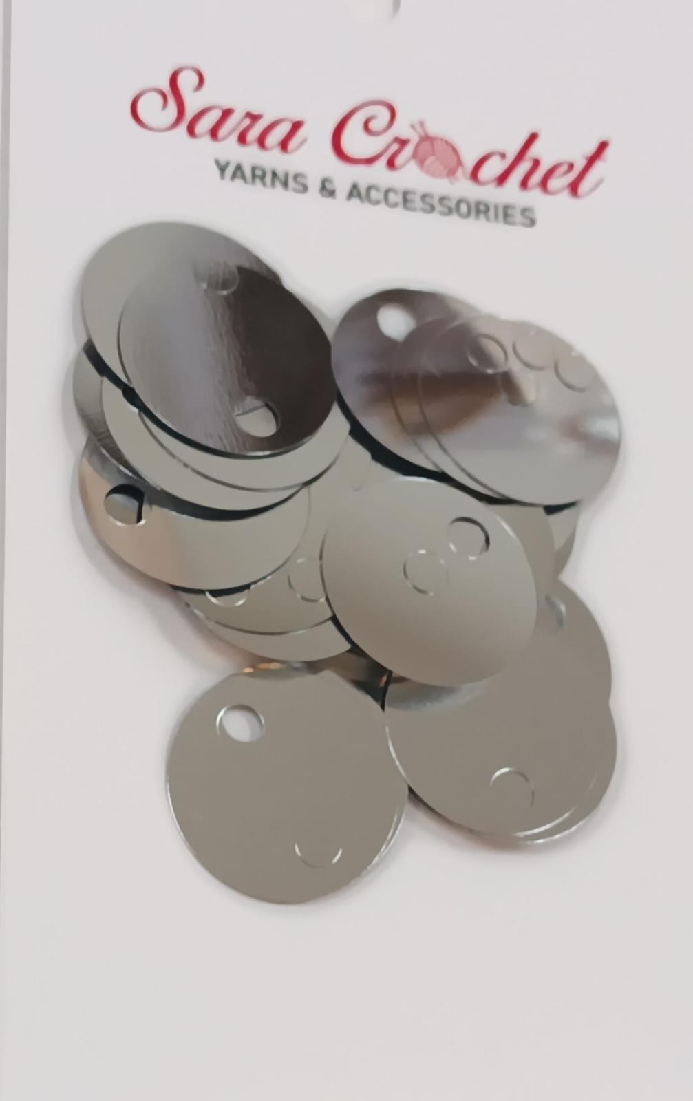 Round Flat Sequin 30mm - Silver