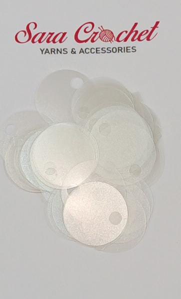 Round Flat Sequin 30mm - Transparent