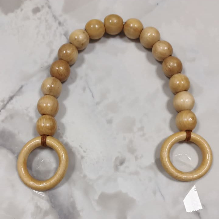 Pair Chain Wooden Handle- Light Beige 35cm