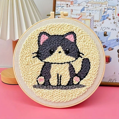 Cat Pattern Embroidery Set