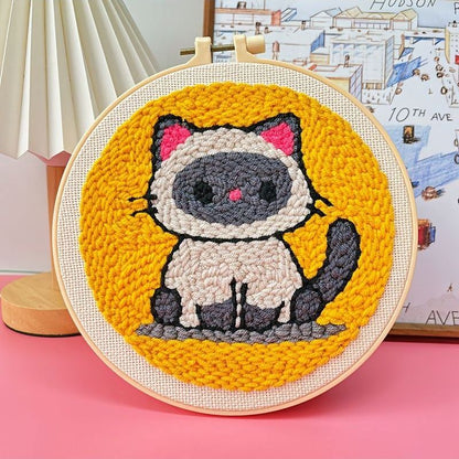 Cat Pattern Embroidery Set