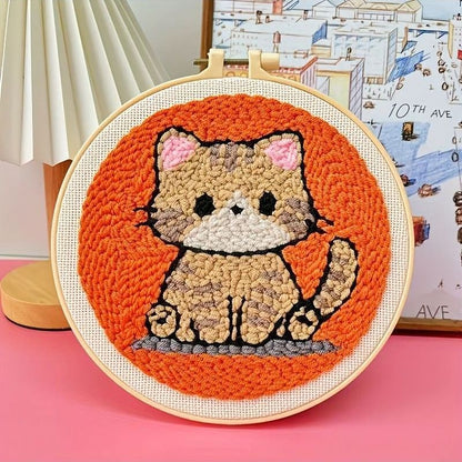 Cat Pattern Embroidery Set