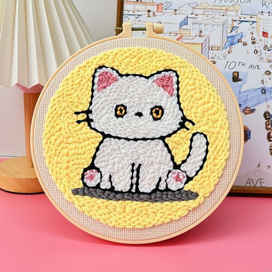 Cat Pattern Embroidery Set