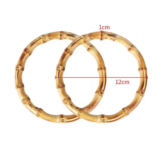 1 Pair Bamboo Ring Handle