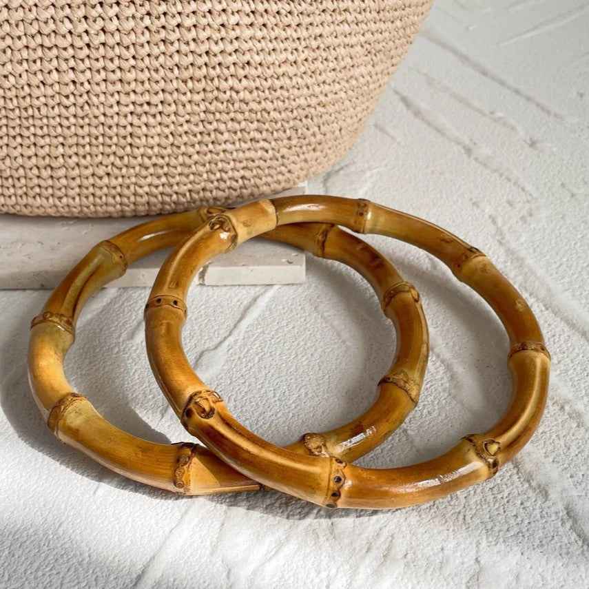 1 Pair Bamboo Ring Handle