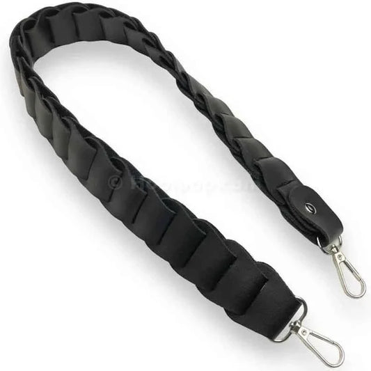 Leather Bag Handle- Black - Sara Crochet